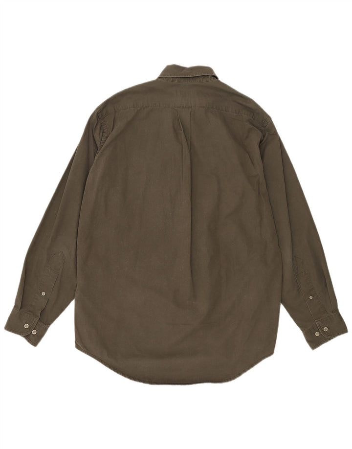 Camicia da uomo dal taglio tradizionale Marlboro Classics, cotone kaki medio