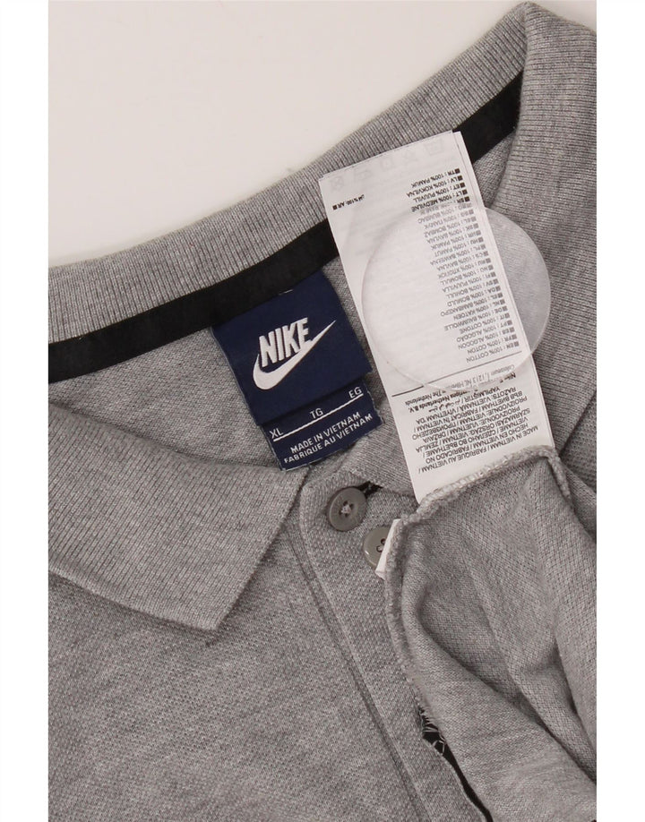 Polo Nike da uomo XL in cotone chiazzato grigio