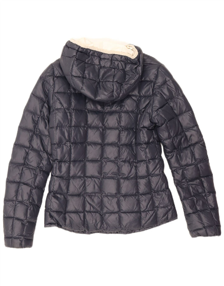 Piumino K-Way Bambina con Cappuccio 7-8 Anni Blu Navy
