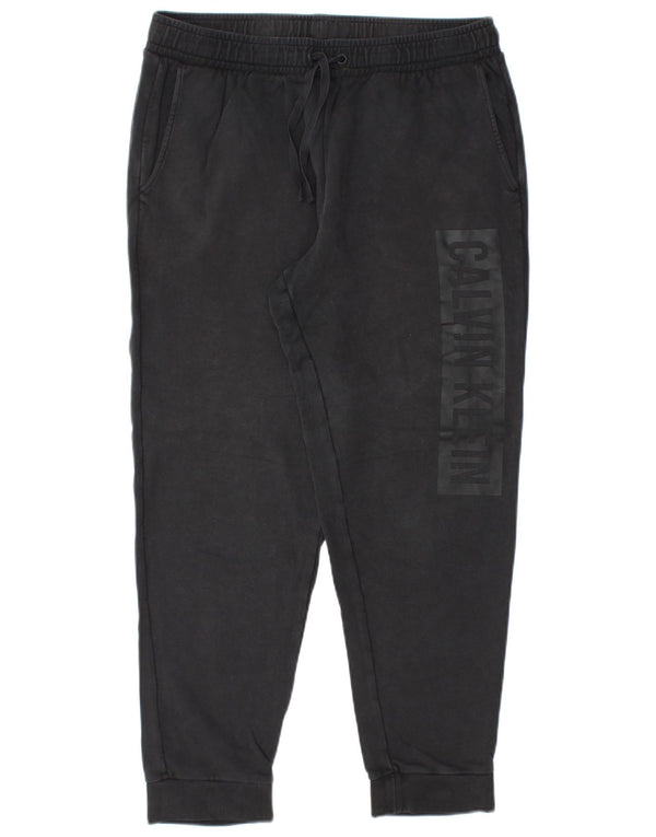 Pantaloni da tuta grafici da uomo Calvin Klein Joggers medio cotone nero