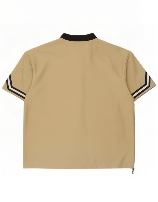 Adidas Uomo Pullover Tuta Top Large Beige Colourblock Poliestere