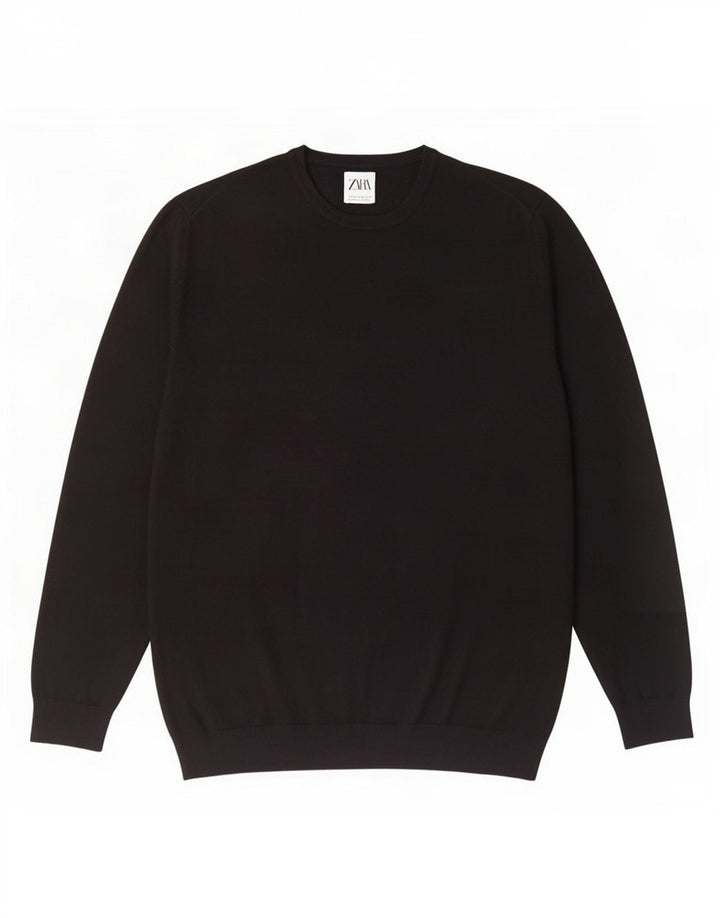 Maglione maglione girocollo da uomo Zara nero medio