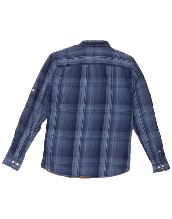 JACK & JONES Camicia in flanella da uomo a quadri blu medio