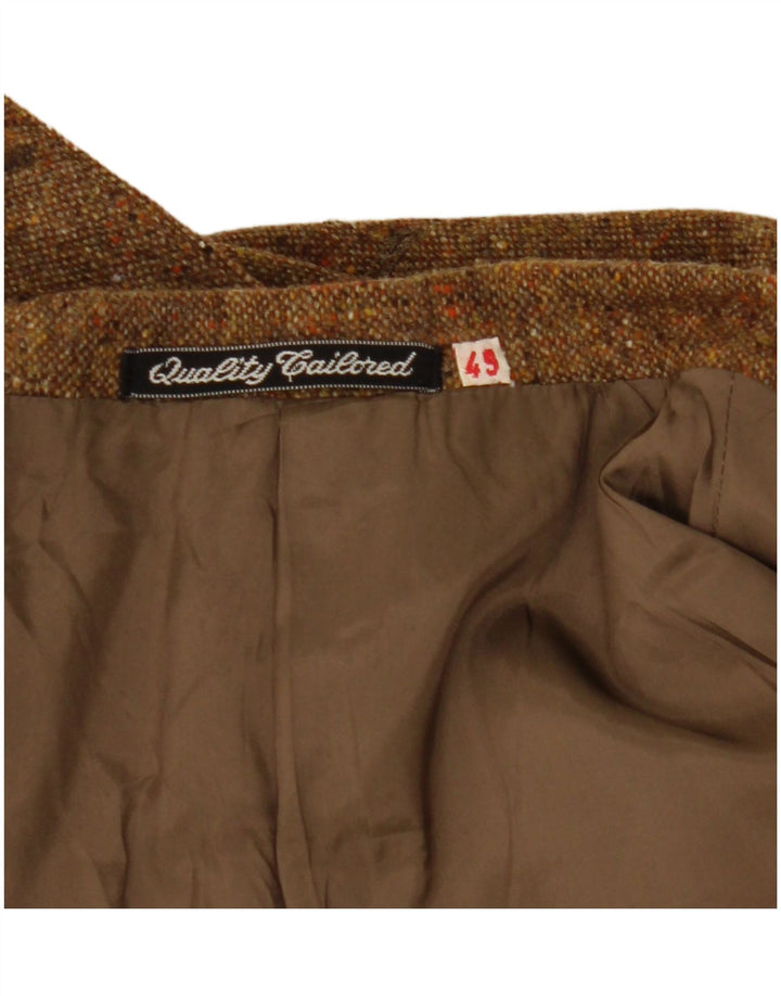 Giacca blazer vintage da uomo a 3 bottoni IT 49 Marrone medio chiazzato