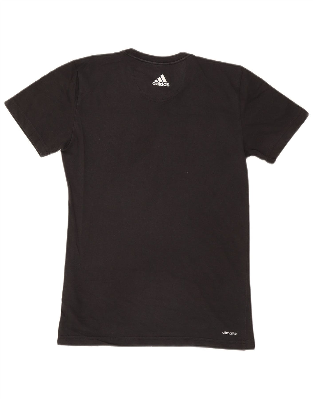 T-shirt grafica ADIDAS da uomo Climalite Top piccola in cotone nero