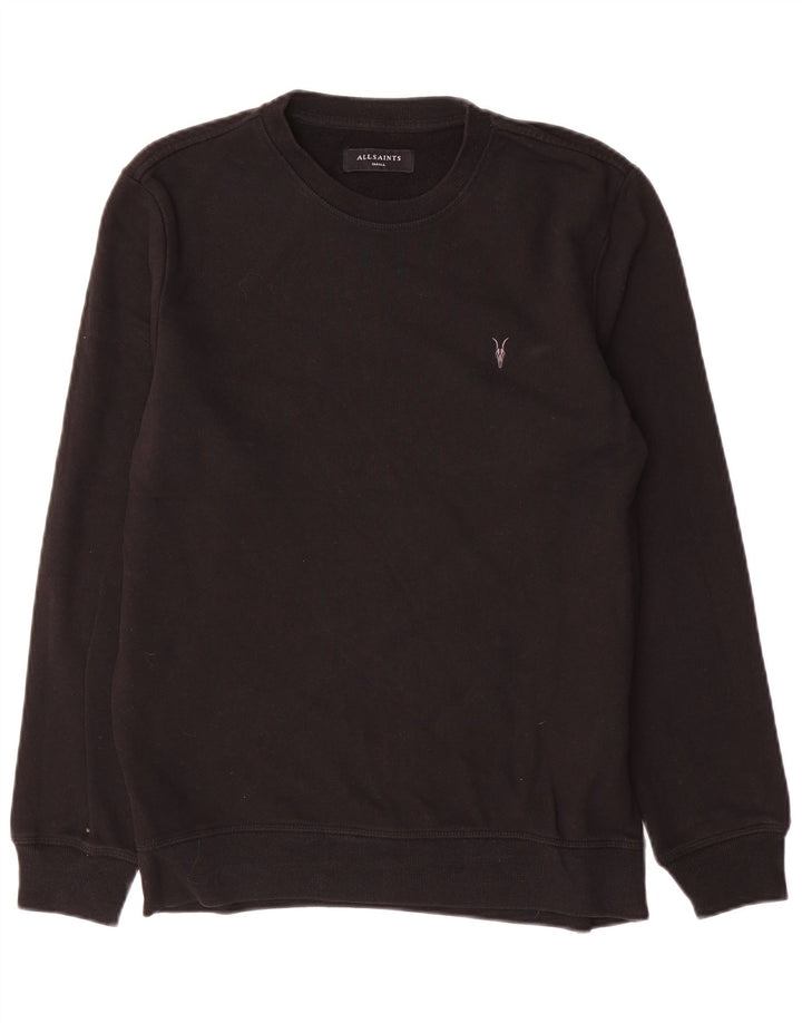 ALL SAINTS Mens Sweatshirt Jumper Small Black Cotton