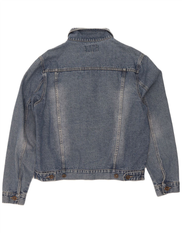 Giacca di jeans vintage da uomo IT 50 grande blu