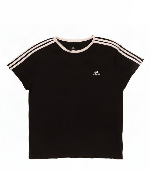 Maglietta Adidas da donna Top UK 24/26 2XL cotone nero