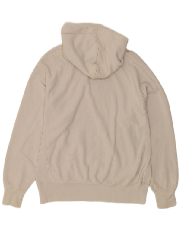 Felpa con cappuccio Champion Reverse Weave da uomo, grande, in cotone bianco