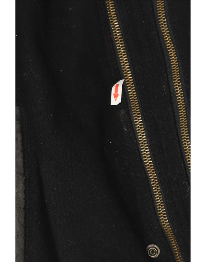 Giacca a vento bomber da uomo vintage UK 36 Small Black Colourblock