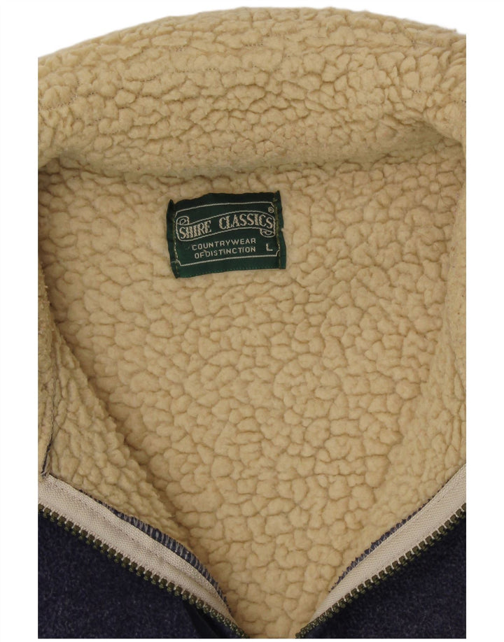 Giacca sherpa da uomo VINTAGE UK 40 grande acrilico blu