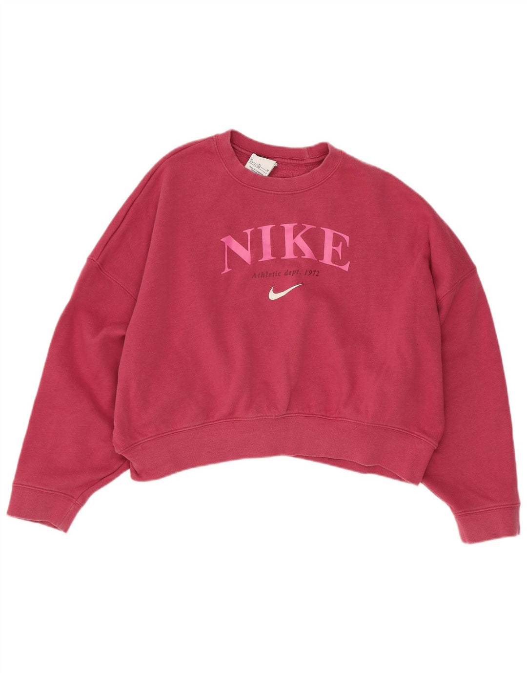Felpa oversize con grafica corta Nike per ragazze, 10-11 anni, rosa medio