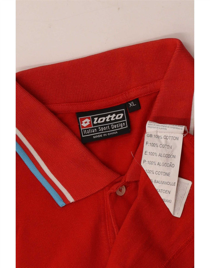 Polo da uomo Lotto XL in cotone rosso
