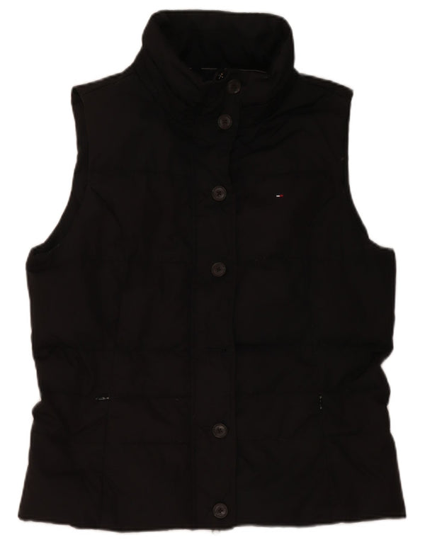 Gilet imbottito da donna Tommy Hilfiger UK 14 grande poliestere nero