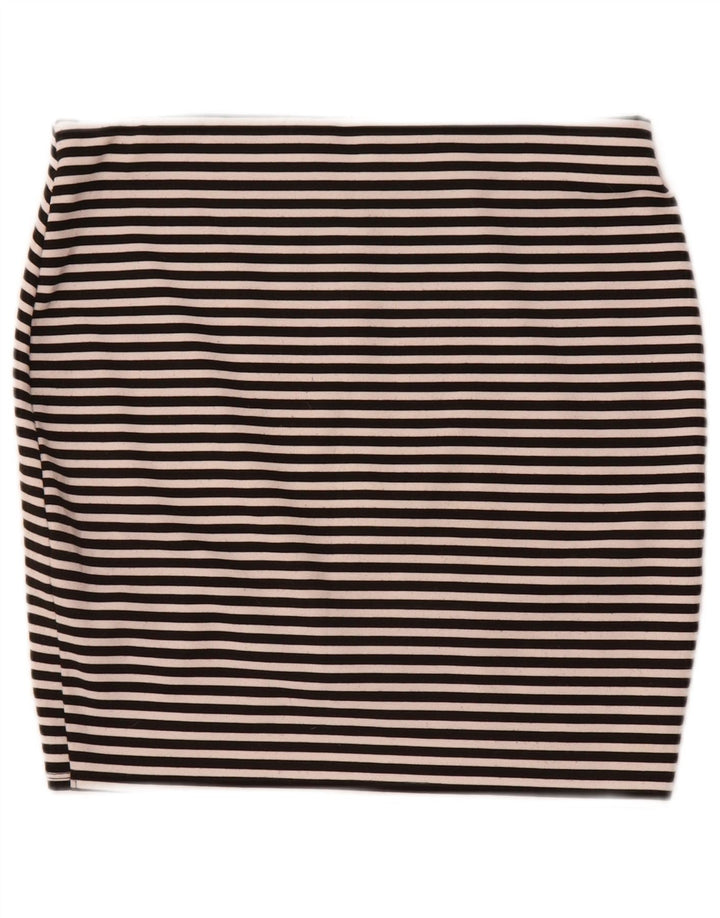 Minigonna Trafaluc da donna Zara media W28 poliestere a righe nere