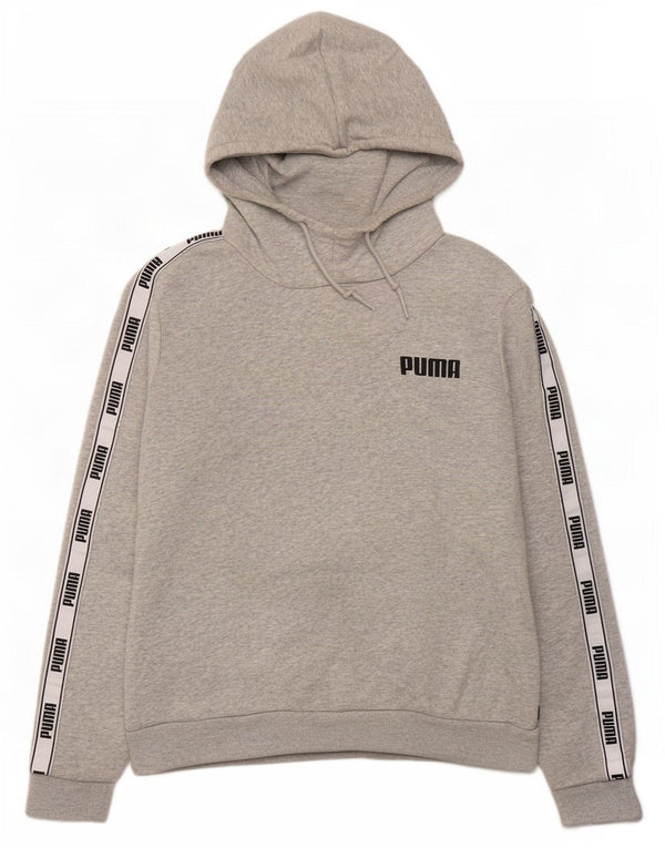 Felpa con cappuccio grafica da donna Puma UK 16 Large in cotone color block grigio