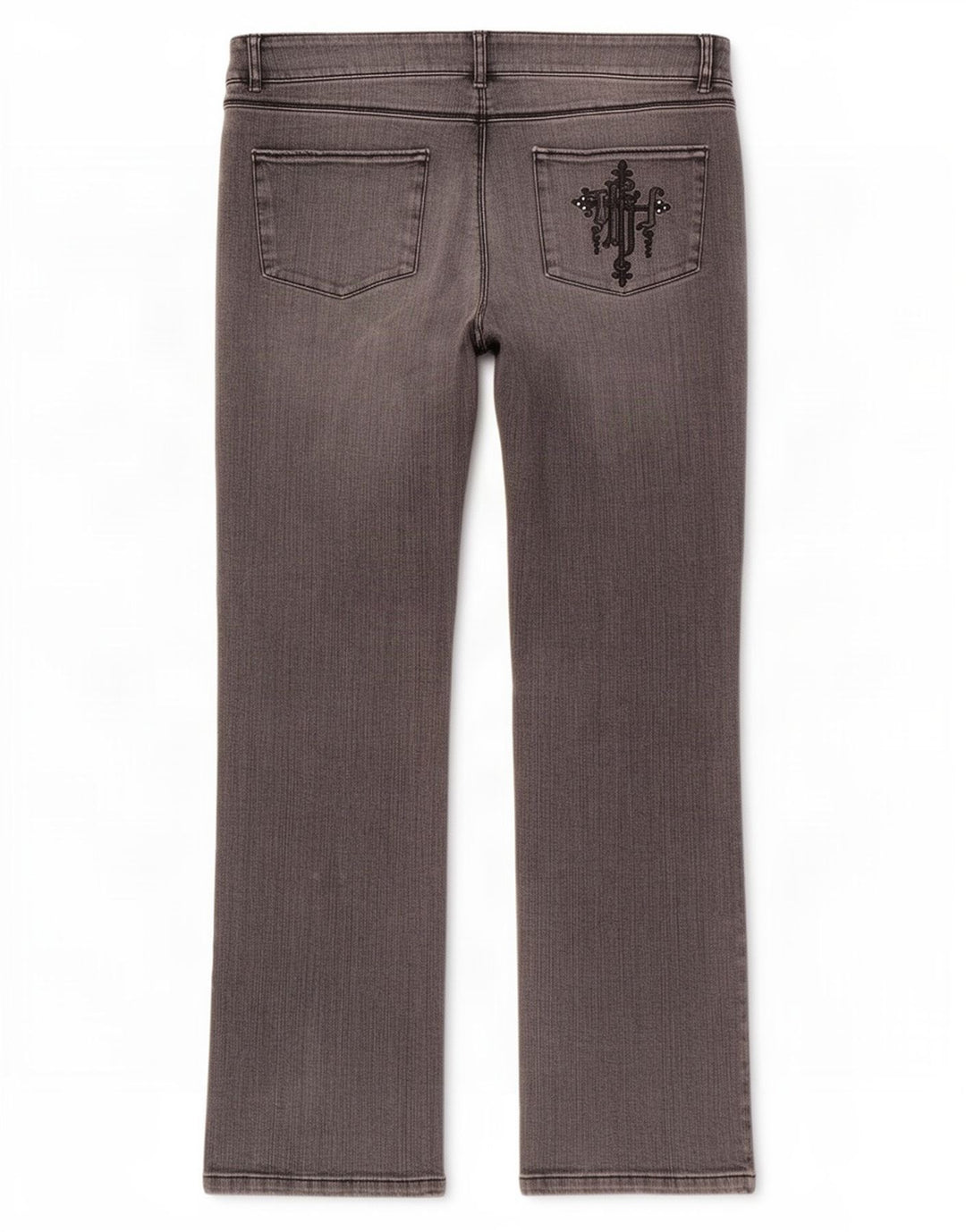 Jeans Dritti Donna Trussardi W34 L32 Cotone Grigio