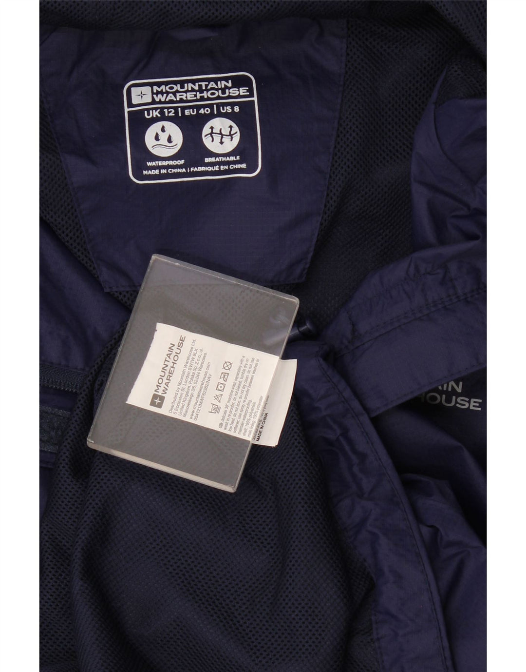 Giacca antipioggia con cappuccio da donna Mountain Warehouse UK 12 Medium Blu Navy