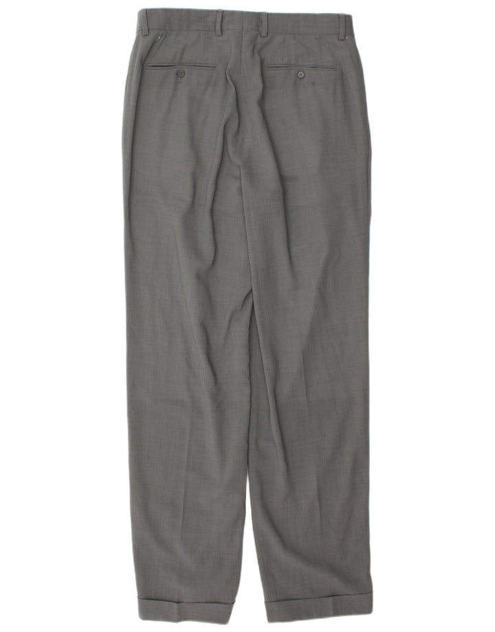 Pantaloni da abito con pegging da uomo Hugo Boss W34 L34 Grigi