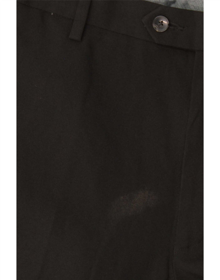 Pantaloni da abito regolari da uomo Marks & Spencer W40 L31 poliestere nero
