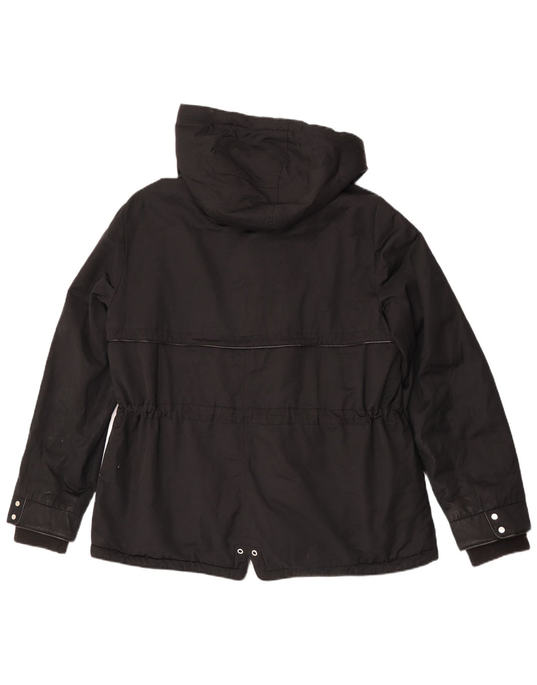 Giacca a vento con cappuccio da donna Zara UK 18 XL poliestere nero