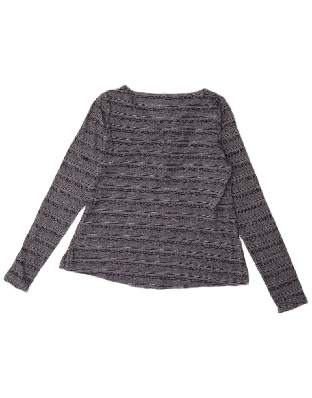 Tommy Hilfiger Donna Top Oversize Manica Lunga UK 6 XS Blu Navy a Righe