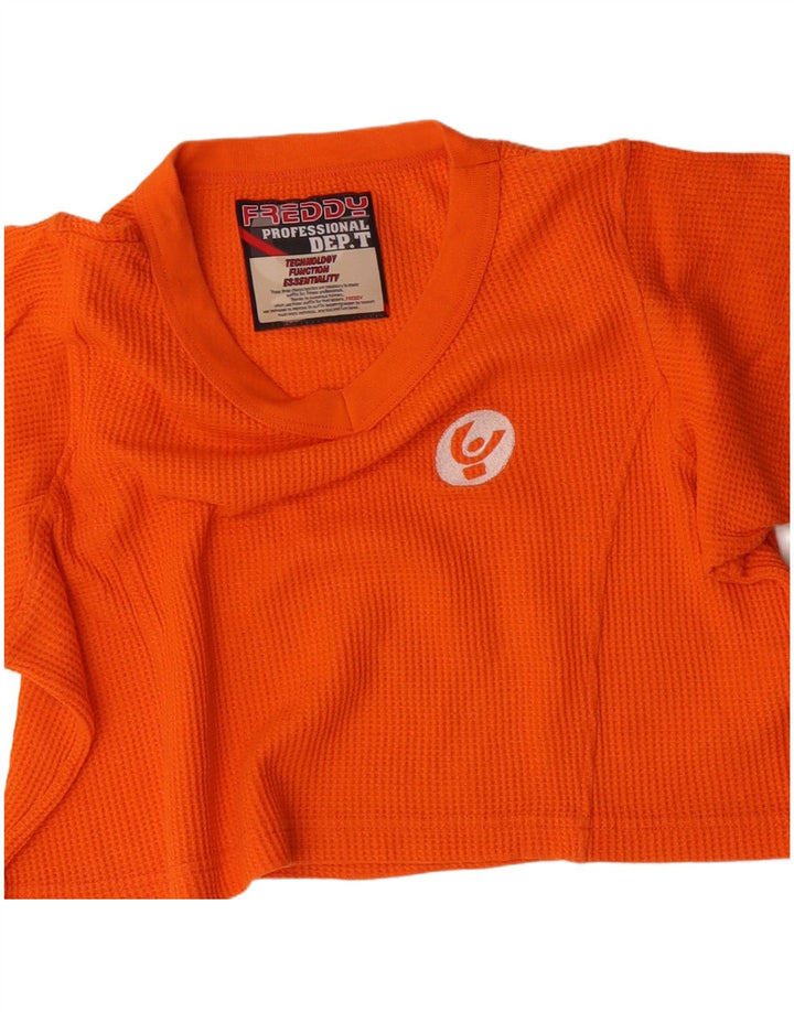 FREDDY T-shirt corta da donna Top UK 16 Large Arancione