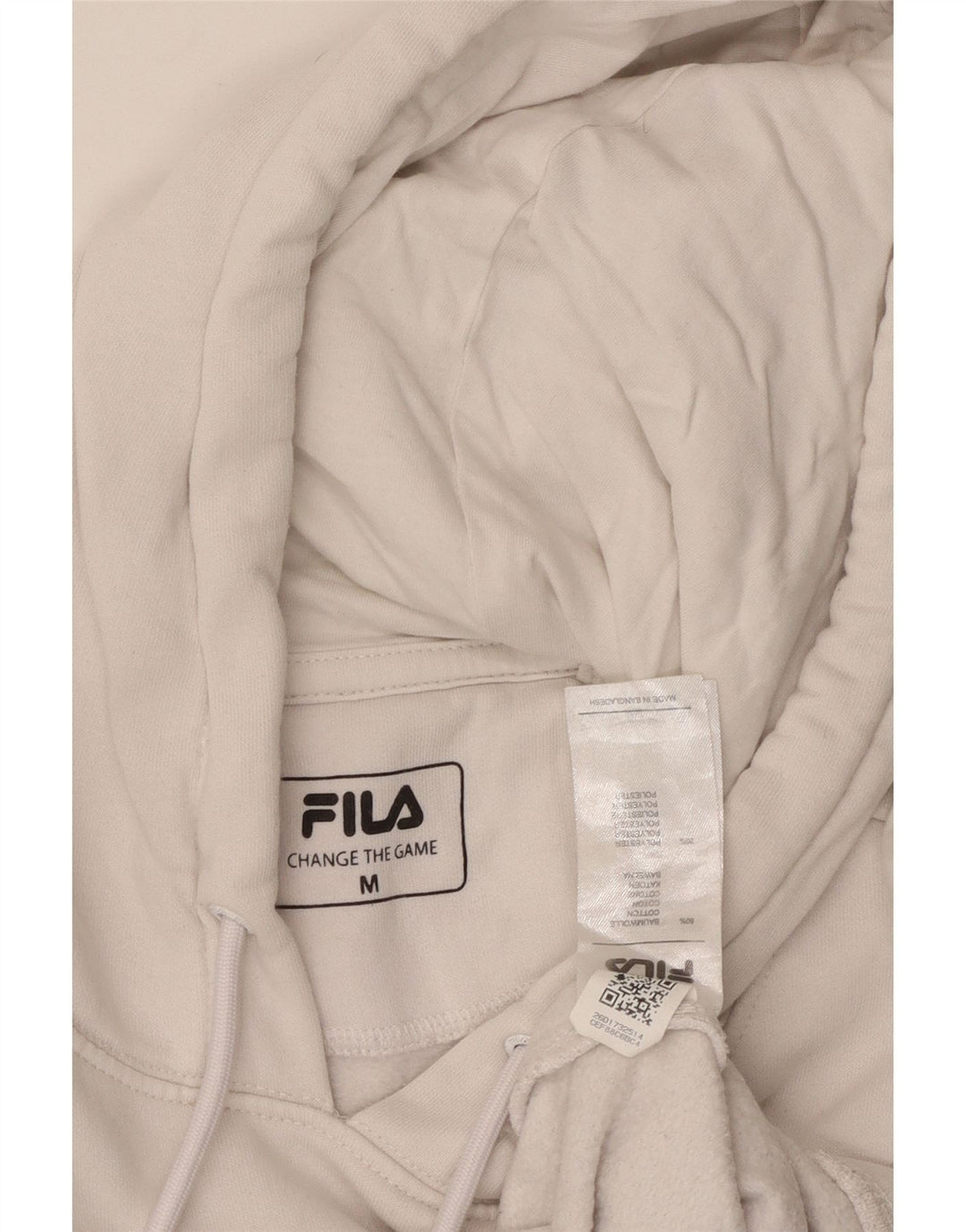 Maglione con cappuccio grafico da uomo FILA in cotone bianco medio