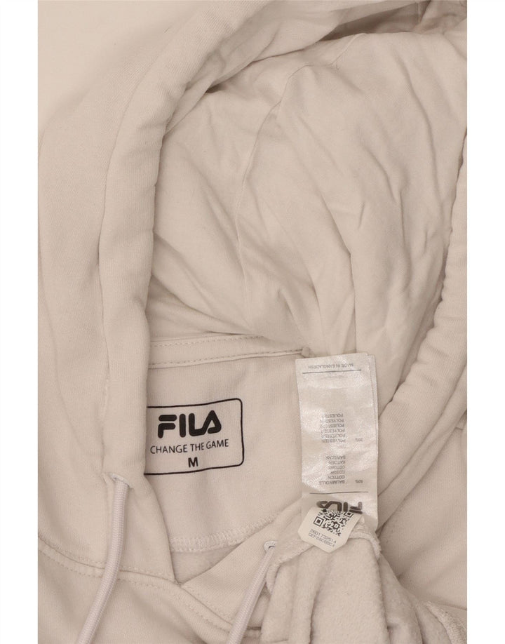 Maglione con cappuccio grafico da uomo FILA in cotone bianco medio