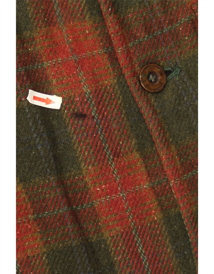Cappotto da uomo James Dillon UK 38 a quadri verde medio
