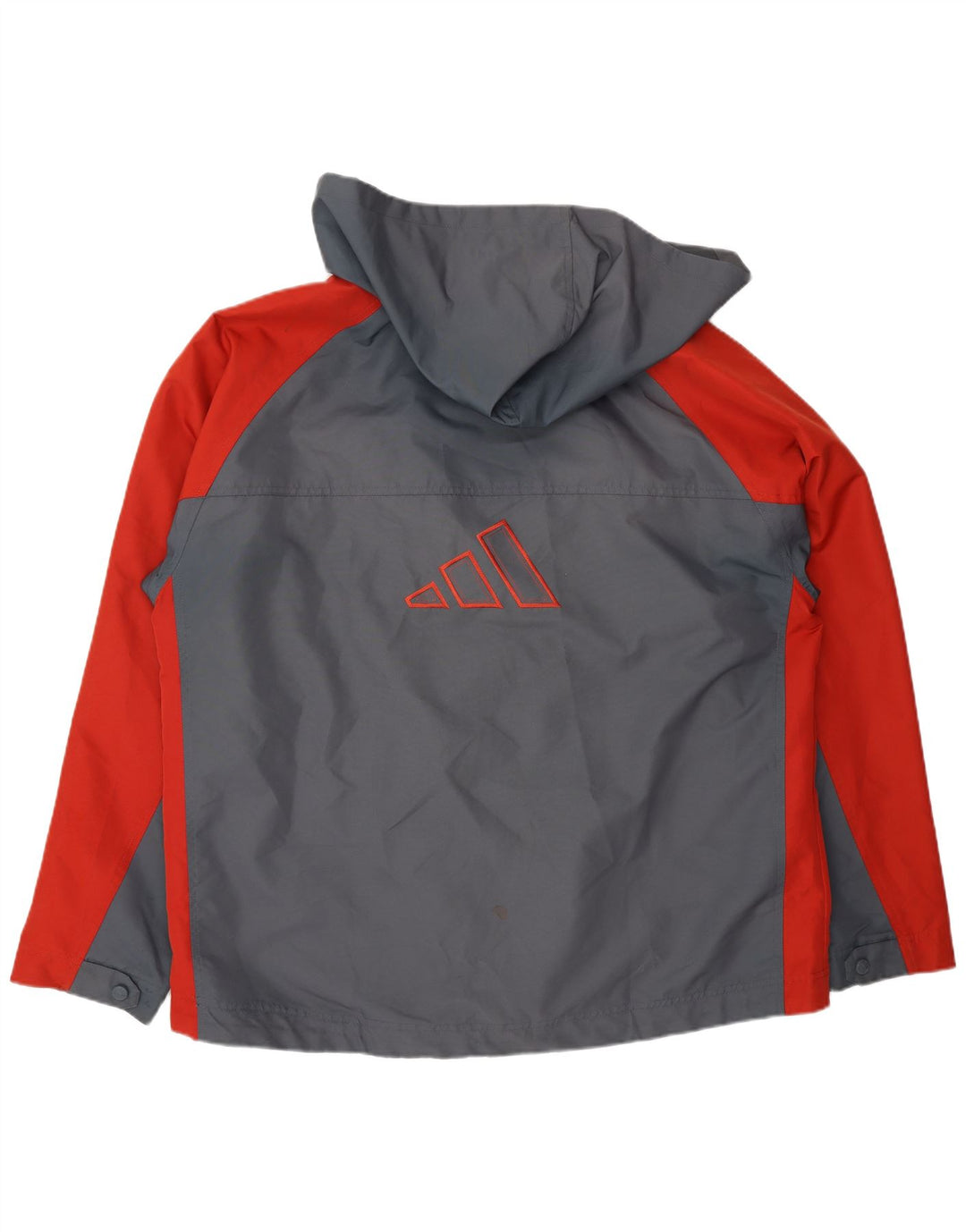 Giacca a vento con cappuccio da uomo ADIDAS UK 44/46 grande grigia