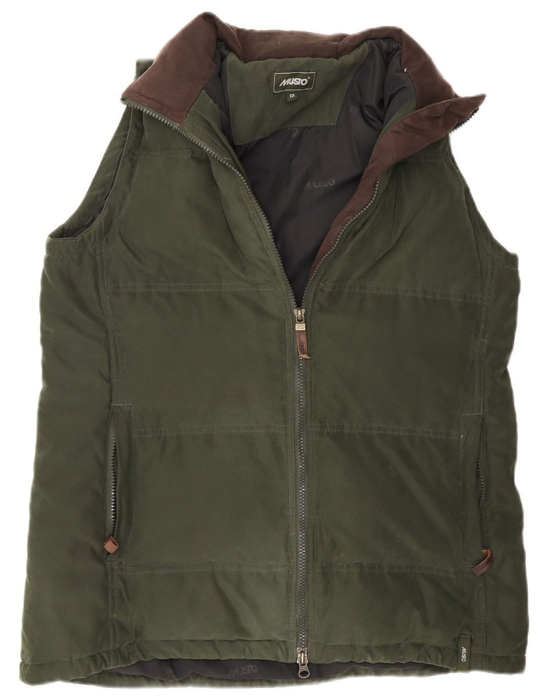 Gilet imbottito da donna Musto UK 12 poliestere verde medio