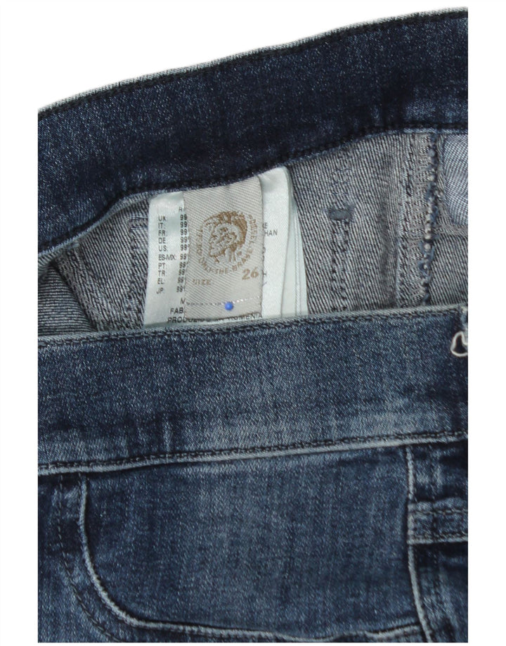 DIESEL Womens Distressed Slim Jeans  W26 L32 Blue Cotton