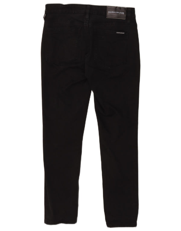 Calvin Klein Womens Skinny Cropped Jeans W29 L25 Black Lyocell