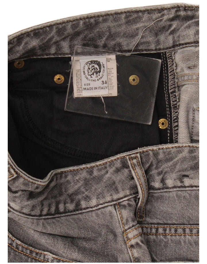 Jeans dritti da donna Diesel W34 L31 cotone grigio