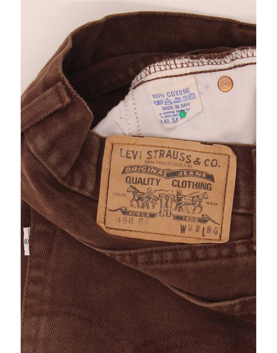 Levi's Uomo 448 Jeans dritti W32 L34 Cotone marrone