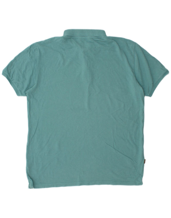 Pierre Cardin Mens Polo Shirt Large Turquoise Cotton