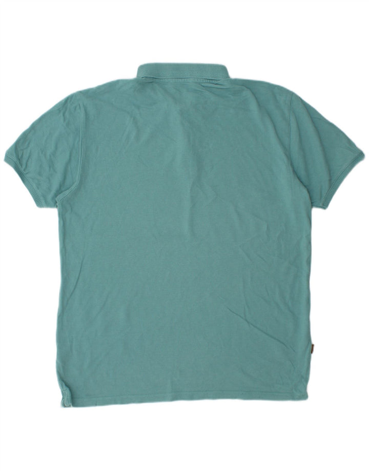 Polo da uomo Pierre Cardin grande in cotone turchese