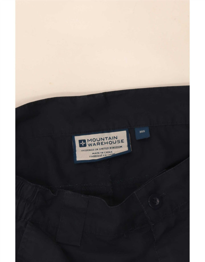 Pantaloni cargo dritti da uomo Mountain Warehouse W30 L29 poliestere blu navy