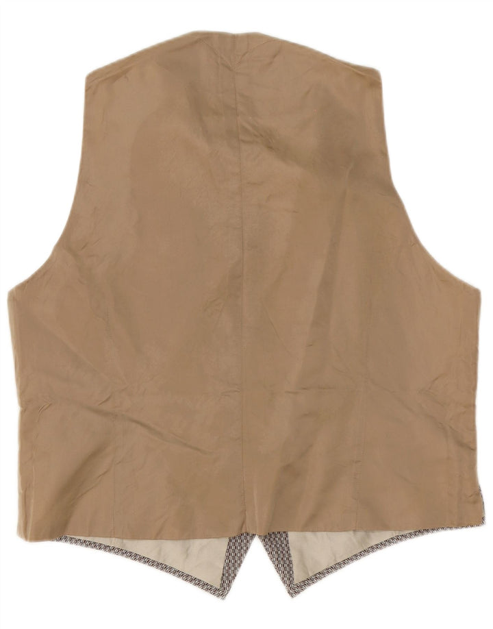 Gilet vintage da uomo grande grigio geometrico