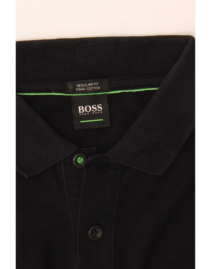 Polo Hugo Boss da uomo vestibilità regolare media nera