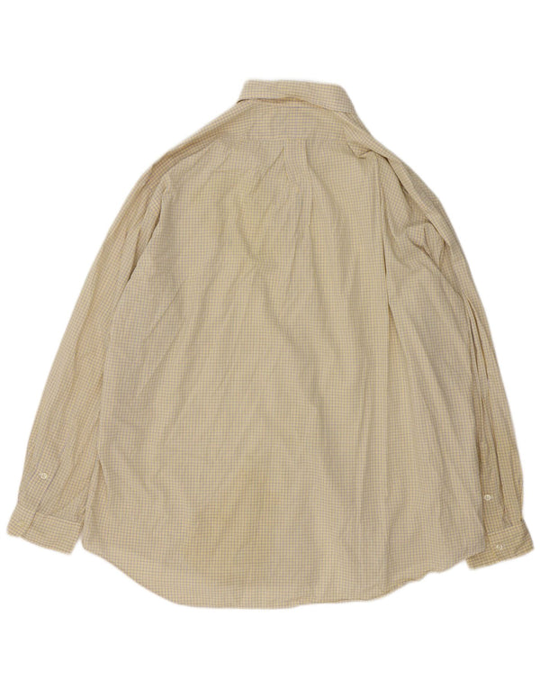Camicia Ralph Lauren da uomo Blake ampia vestibilità 2XL cotone a quadri giallo