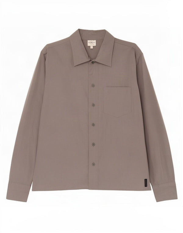 Camicia da uomo Calvin Klein Jeans Large in poliestere grigio