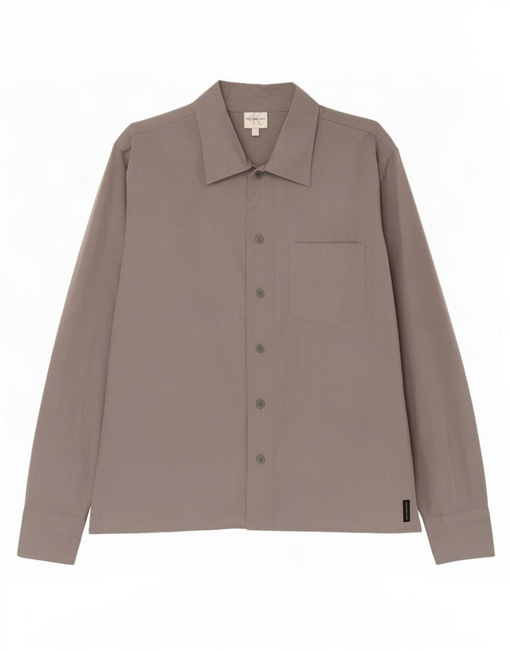 Camicia da uomo Calvin Klein Jeans Large in poliestere grigio