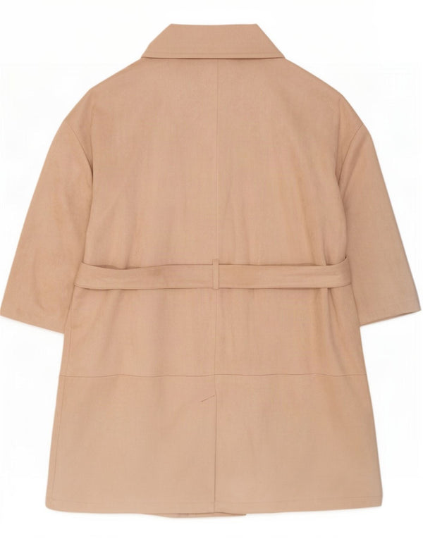 Cappotto doppiopetto da donna Marks & Spencer UK 24 4XL Poliestere beige
