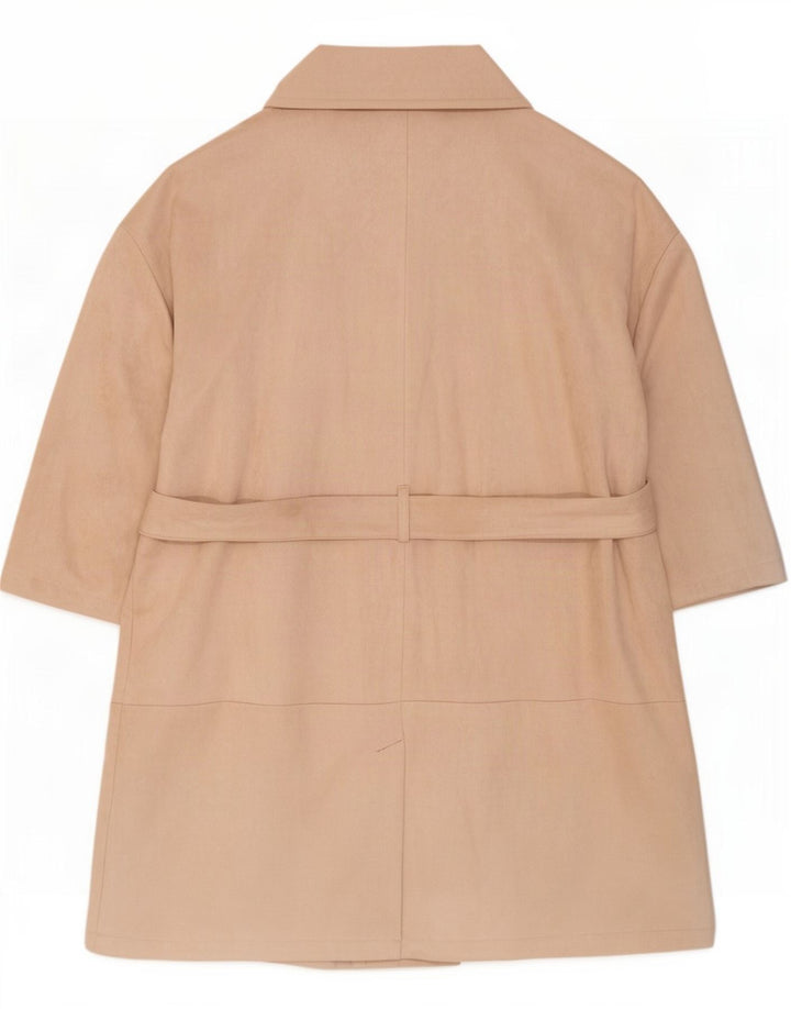 Cappotto doppiopetto da donna Marks & Spencer UK 24 4XL Poliestere beige