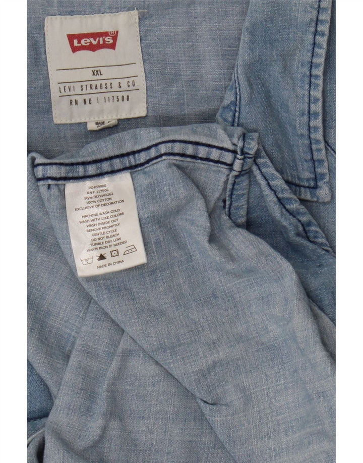 Camicia di jeans da uomo Levi's 2XL in cotone blu