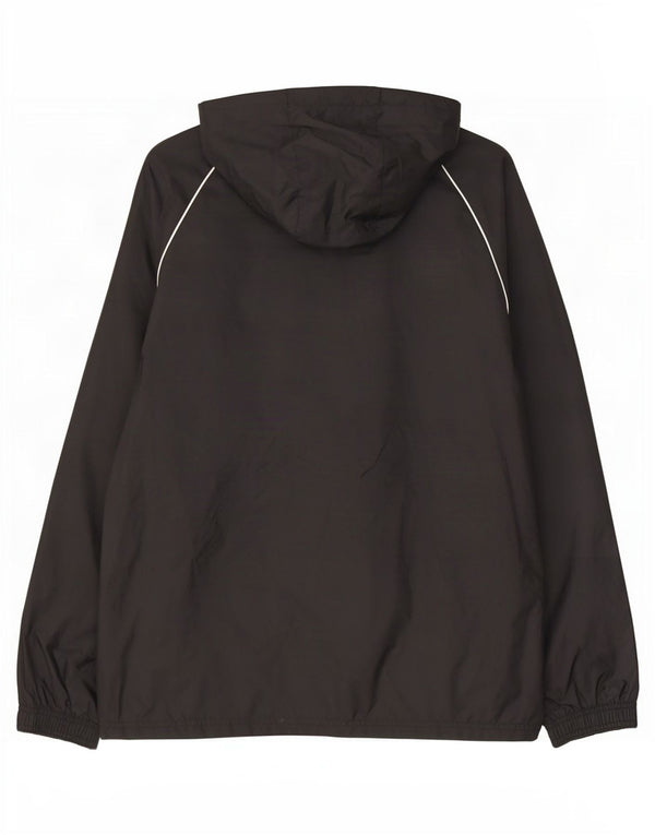 Giacca antipioggia con cappuccio da uomo Adidas UK 38 nylon nero medio