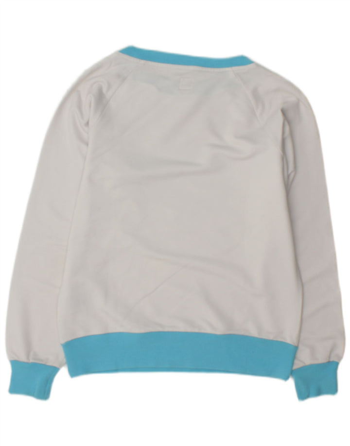 Felpa con Stampa da Donna Adidas IT 46 Large Bianca in Poliestere