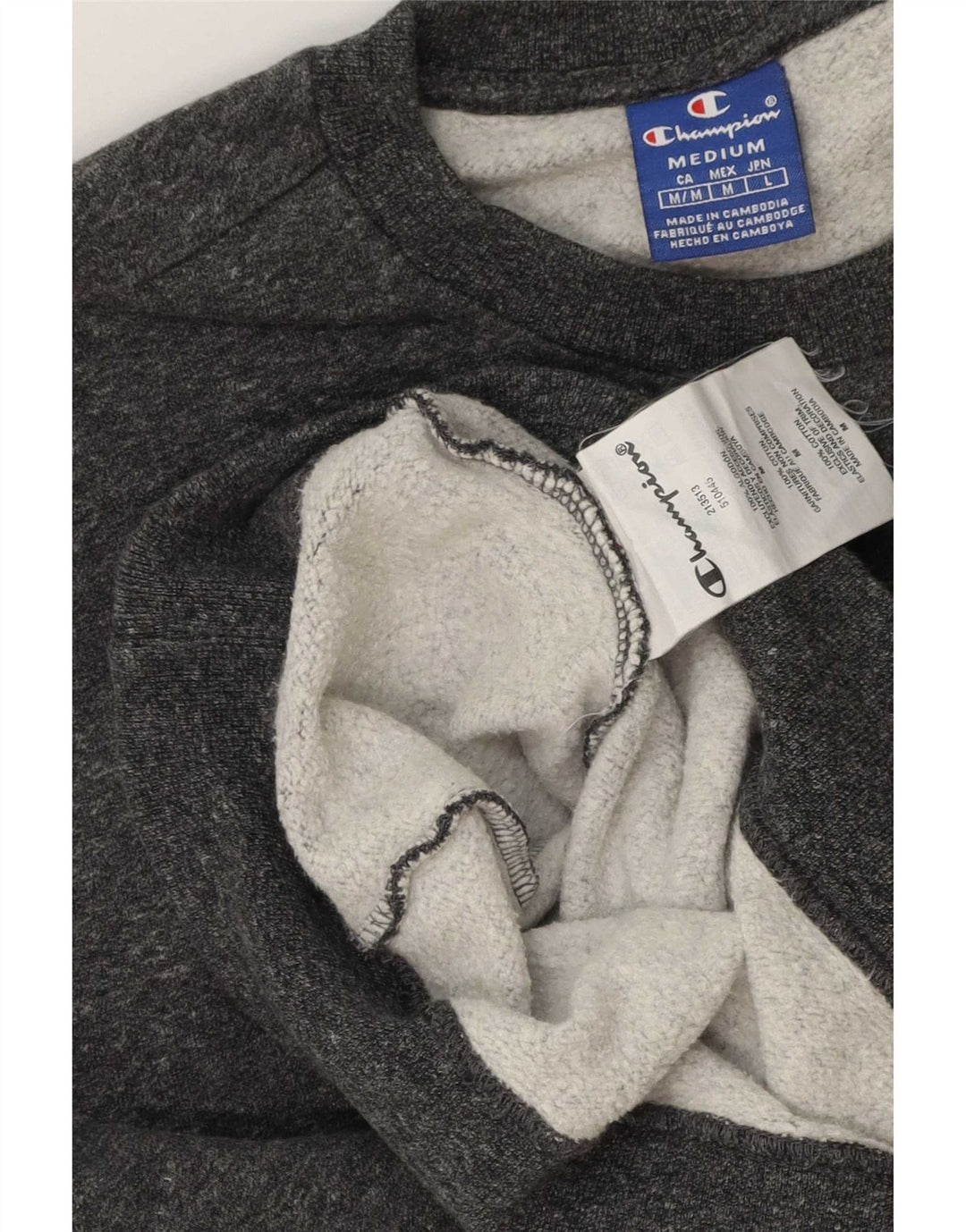 Felpa da donna Champion UK 14 Cotone chiazzato grigio medio